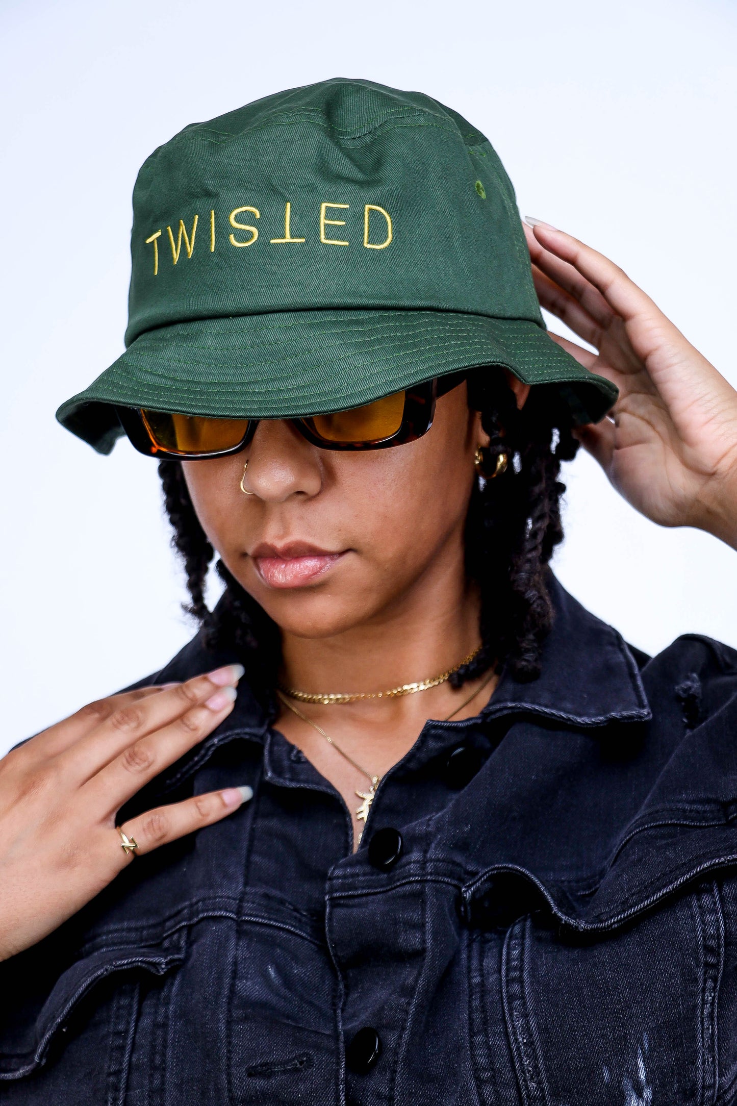 "TWISTED" Satin-Lined Bucket Hat