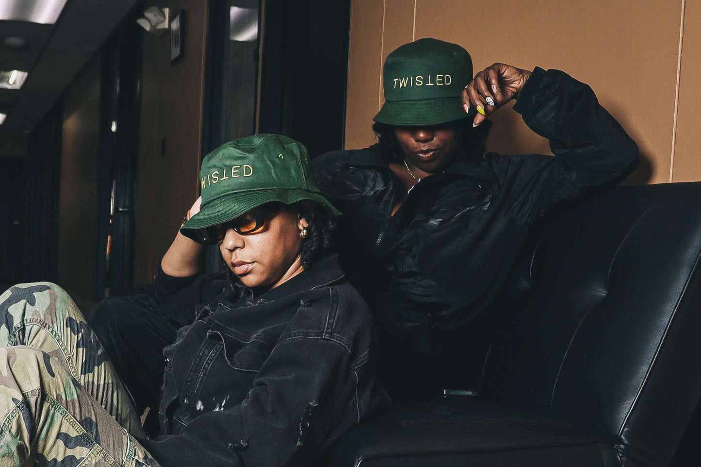 "TWISTED" Satin-Lined Bucket Hat